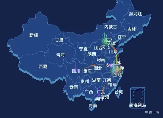 Echarts 中国地图map 效果